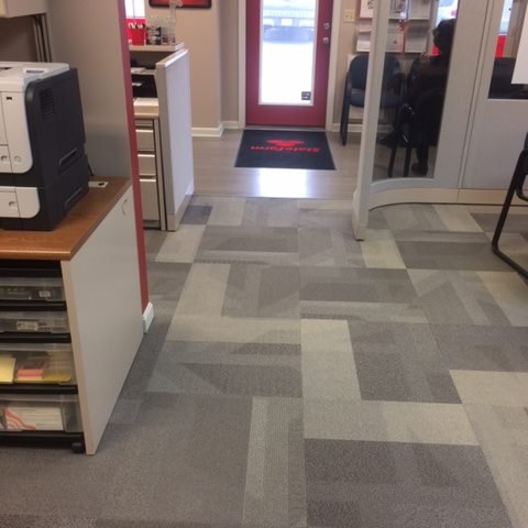 Carpet tile flooring installed in office by Beam's Carpet & Flooring in Carlisle, PA