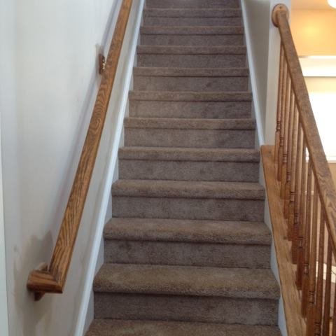Carpet installation on stairs by Beam's Carpet & Flooring in Carlisle, PA