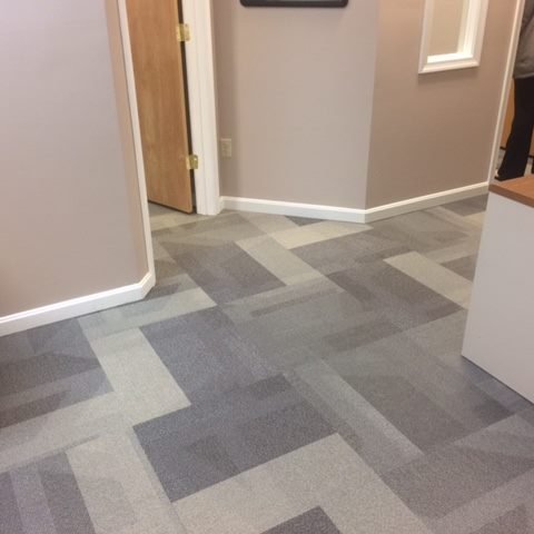 Carpet tile flooring installed in office by Beam's Carpet & Flooring in Carlisle, PA